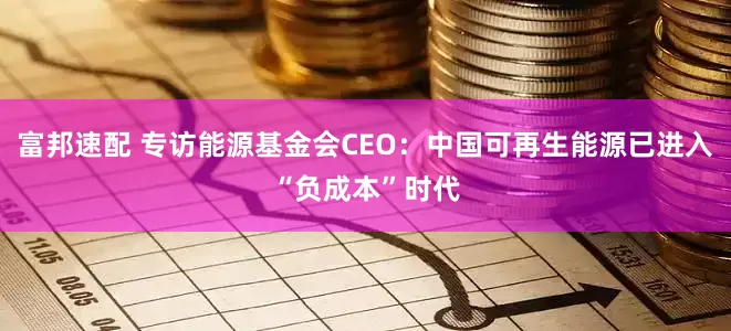 富邦速配 专访能源基金会CEO：中国可再生能源已进入“负成本”时代